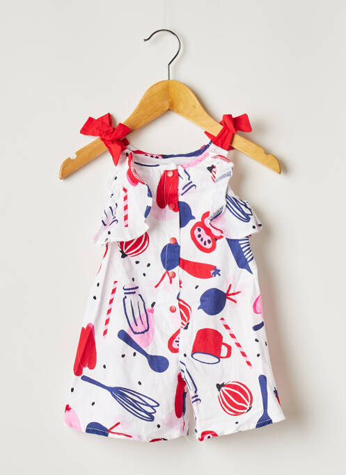 Salopetă scurtă alb CATIMINI fată