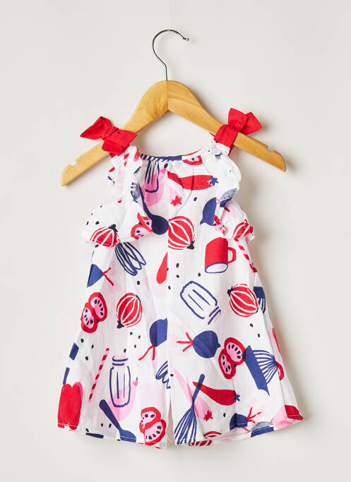 Salopetă scurtă alb CATIMINI fată