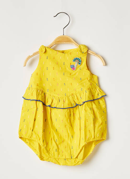Salopetă pentru bebeluși galben CATIMINI fată