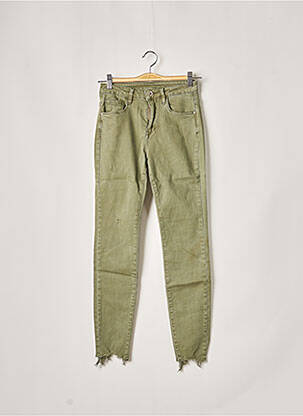 Blugi cu croială slim verde DENIM femeie