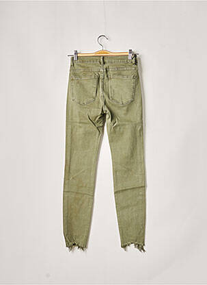 Blugi cu croială slim subțire mărime normală verde DENIM femeie