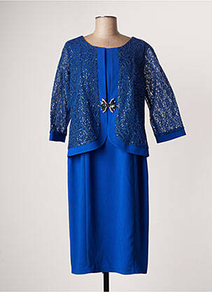 Rochie midi mâneci 3/4 mâneci 3/4 albastru RITRATTO DI SIGNORA BY MUSAMI femeie