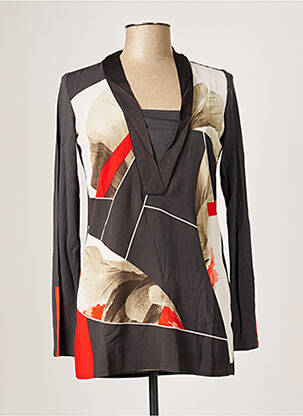 Tunică mâneci lungi gri MISS CAPTAIN femeie