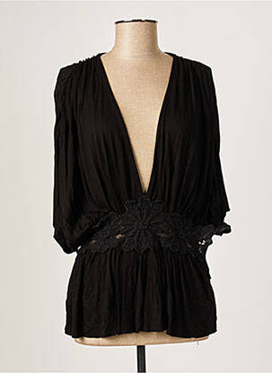 Top țesătură jersey mâneci scurte negru VILA femme