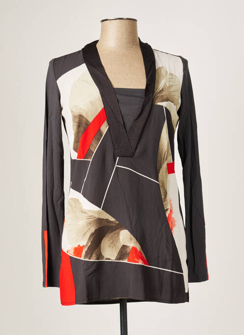 Tunică mâneci lungi gri MISS CAPTAIN femeie