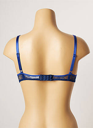 Sutien efect material satinat top sutien push-up albastru PASSIONATA femeie