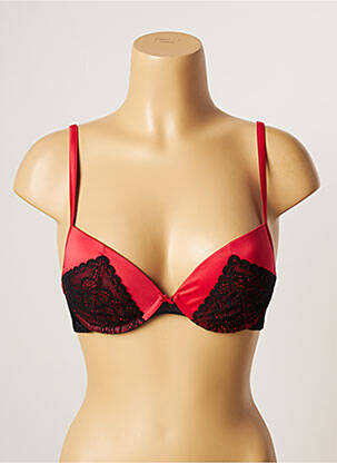 Sutien efect material satinat top sutien push-up roșu PASSIONATA femeie
