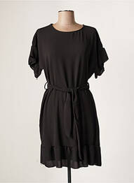 Rochie scurtă croială evazată mâneci scurte negru FREE femeie
