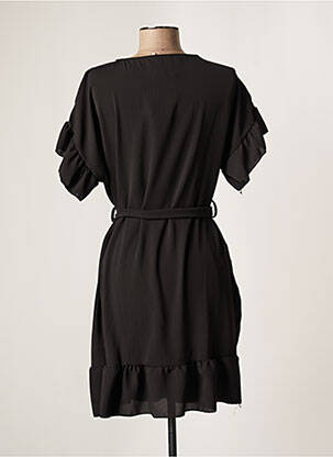 Rochie scurtă croială evazată mâneci scurte negru FREE femeie