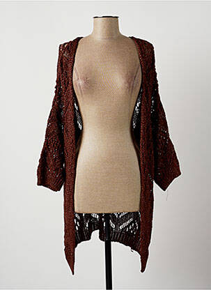 Vestă cu mâneci lungi maro FREE FOR HUMANITY femeie