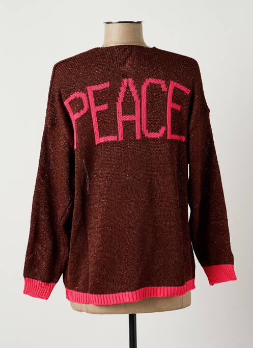 Vestă cu mâneci lungi maro FREE FOR HUMANITY femeie