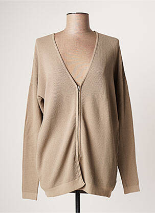 Vestă cu mâneci lungi bej MONTAGUT femeie