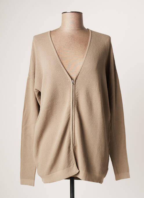 Vestă cu mâneci lungi bej MONTAGUT femeie