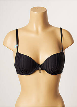 Sutien de costum de baie elasticitate top sutien modelat negru CHERRY BEACH femeie