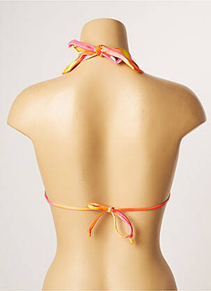 Sutien de costum de baie elasticitate top triunghiuri portocaliu CHERRY BEACH femeie