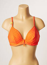 Sutien de costum de baie elasticitate sutien cupe întregi cu decolteu înalt portocaliu CHERRY BEACH femeie