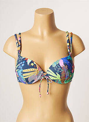 Sutien de costum de baie elasticitate top sutien modelat albastru CHERRY BEACH femeie