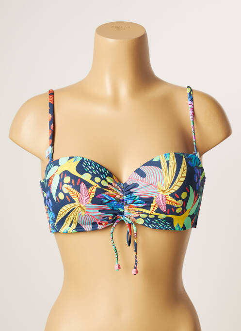 Sutien de costum de baie elasticitate top bentiță albastru CHERRY BEACH femme