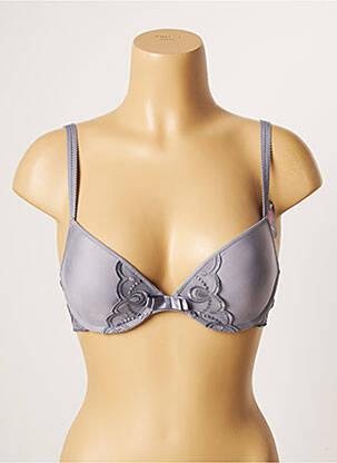 Sutien efect material satinat top sutien push-up gri PASSIONATA femeie