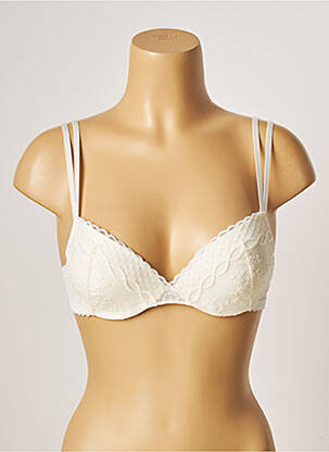 Sutien efect material satinat top sutien push-up bej PASSIONATA femeie