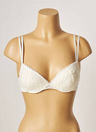 Sutien efect material satinat top sutien push-up bej PASSIONATA femeie