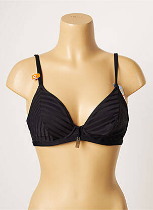 Sutien de costum de baie elasticitate sutien cupe întregi cu decolteu înalt negru CHERRY BEACH femeie