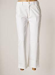Pantalon chino buzunare talie înaltă alb REIKO femme