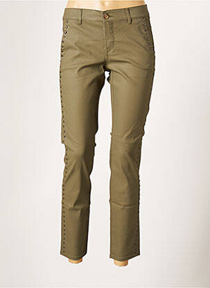 Pantalon 7/8 elasticitate mărime normală verde HAPPY femeie