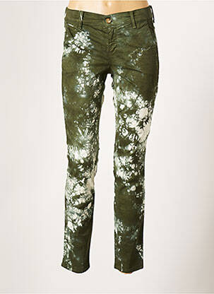 Pantalon 7/8 elasticitate mărime normală verde HAPPY femeie