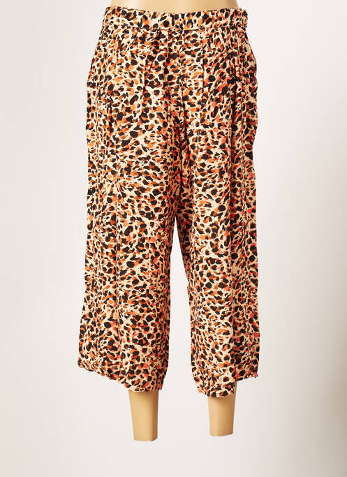 Pantalon trei sferturi maro PIECES femeie