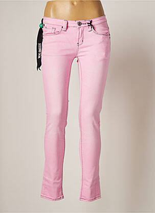 Blugi cu croială slim roz ONE GREEN ELEPHANT femeie