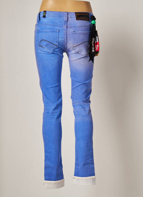 Blugi cu croială slim albastru ONE GREEN ELEPHANT femeie