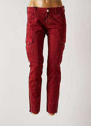 Pantalon 7/8 elasticitate talie joasă roșu FIVE PM femeie
