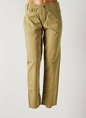 Pantalon 7/8 țesătură poplin mărime normală verde MY PANTS femeie