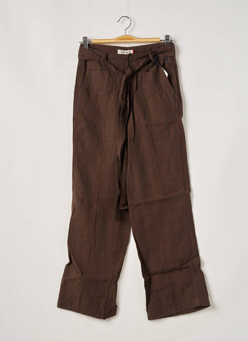 Pantalon larg maro TEDDY SMITH femeie