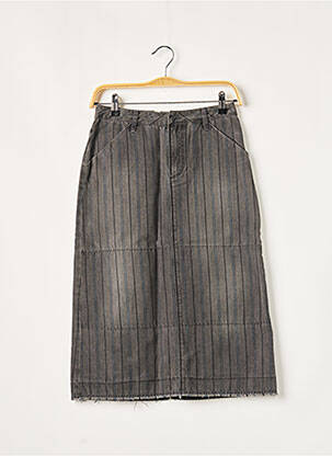 Fustă midi croială dreaptă gri SCHOOL RAG femme
