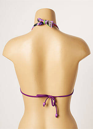 Sutien de costum de baie elasticitate sutien cu susținere înaltă și burete detașabil violet PULL IN femeie
