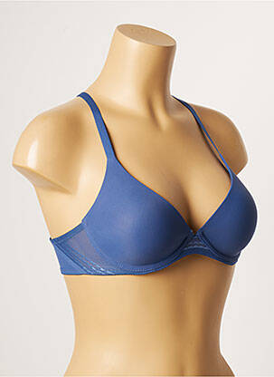 Sutien efect material satinat top sutien modelat albastru PASSIONATA femeie