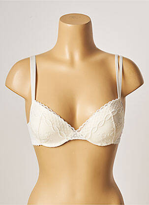 Sutien efect material satinat top sutien push-up bej PASSIONATA femeie