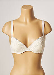 Sutien efect material satinat top sutien push-up bej PASSIONATA femeie