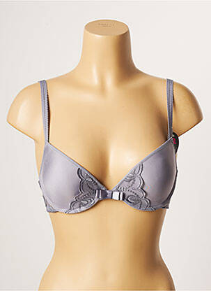 Sutien efect material satinat top sutien push-up gri PASSIONATA femeie