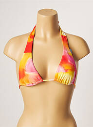 Sutien de costum de baie elasticitate top triunghiuri portocaliu CHERRY BEACH femme