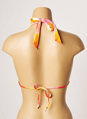 Sutien de costum de baie elasticitate top triunghiuri portocaliu CHERRY BEACH femeie