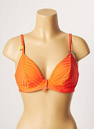 Sutien de costum de baie elasticitate sutien cupe întregi cu decolteu înalt portocaliu CHERRY BEACH femeie