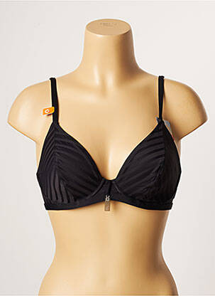 Sutien de costum de baie elasticitate sutien cupe întregi cu decolteu înalt negru CHERRY BEACH femeie
