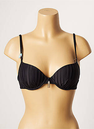 Sutien de costum de baie elasticitate top sutien modelat negru CHERRY BEACH femeie