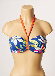 Sutien de costum de baie elasticitate top bentiță albastru CHERRY BEACH femeie