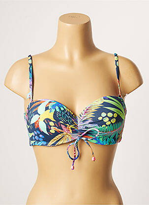 Sutien de costum de baie elasticitate top bentiță albastru CHERRY BEACH femeie