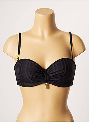 Sutien de costum de baie elasticitate top sutien modelat negru CHERRY BEACH femeie