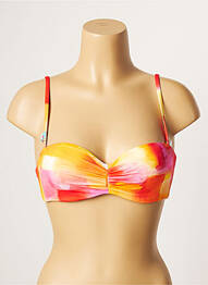Sutien de costum de baie elasticitate top sutien modelat portocaliu CHERRY BEACH femeie
